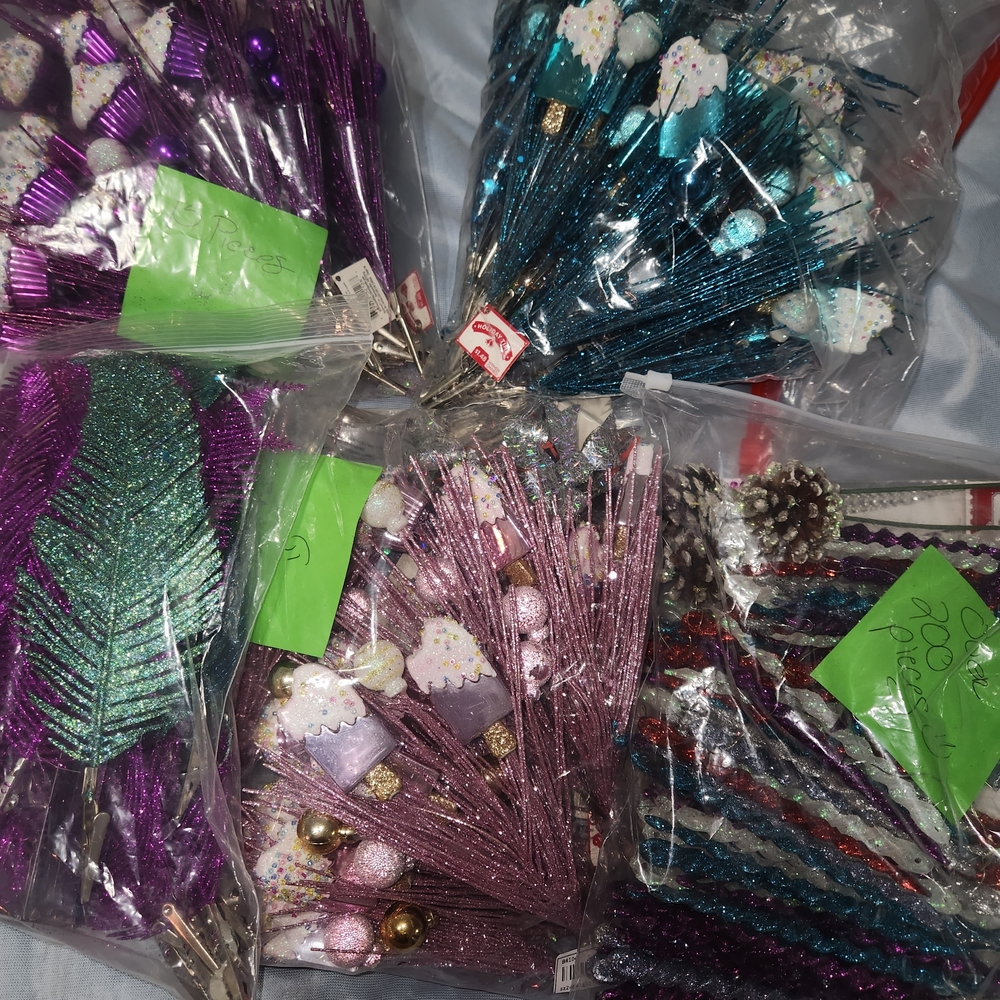 Holiday Time Festive Decoration Set - Purple, Blue, Pink